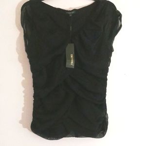 NWT Black Blouse L